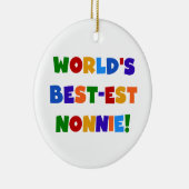 世界で最も最高の高いノニー・ブライト・カラーズ・ギフト セラミックオーナメント (右)