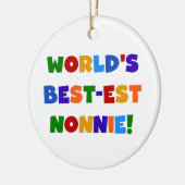 世界で最も最高の高いノニー・ブライト・カラーズ・ギフト セラミックオーナメント (左)