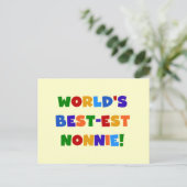 世界で最も最高の高いノニー・ブライト・カラーズ・ギフト ポストカード (スタンド正面)