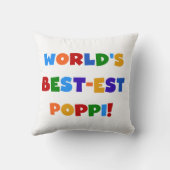 世界で最も最高の高いポピ鮮やかな色彩の贈り物 クッション (裏面)