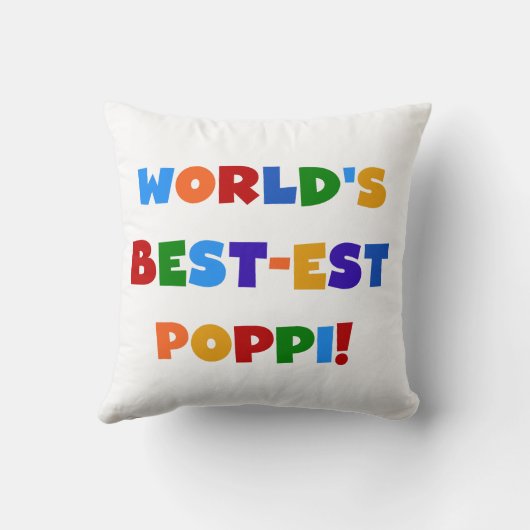 世界で最も最高の高いポピ鮮やかな色彩の贈り物 クッション (裏面)