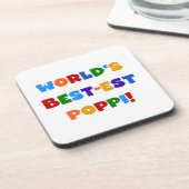 世界で最も最高の高いポピ鮮やかな色彩の贈り物 コースター (左側)