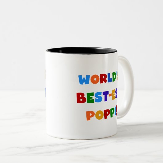 世界で最も最高の高いポピ鮮やかな色彩の贈り物 ツートーンマグカップ (正面右)