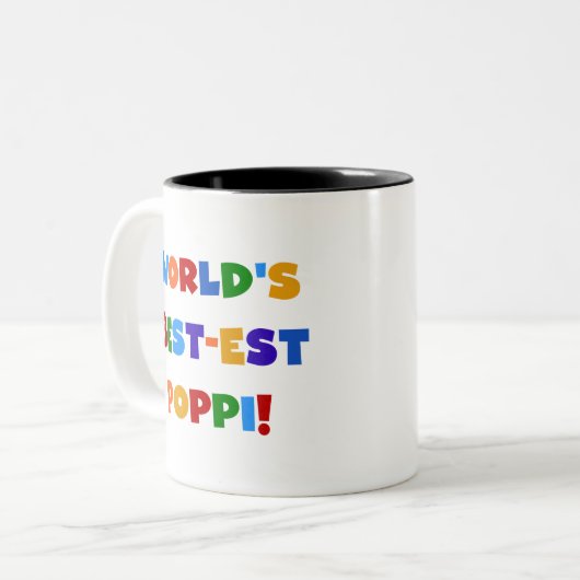 世界で最も最高の高いポピ鮮やかな色彩の贈り物 ツートーンマグカップ (正面左)