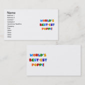 世界で最も最高の高いポピ鮮やかな色彩の贈り物 名刺 (正面/裏面)