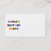 世界で最も最高の高いポピ鮮やかな色彩の贈り物 名刺 (裏面)