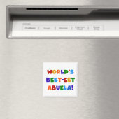 世界で最も最高の高いAbuela Bright Colors Tシャツ マグネット (インサイチュ (食洗機))