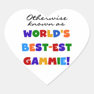 世界で最も最高の高いGammie Tシャツとギフト ハートシール