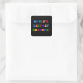 世界で最も最高の高いGrandpa Bright Colors Tシャツ スクエアシール (バッグ)