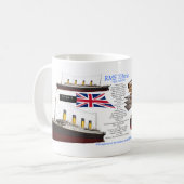 世界で最も有名なタイタニック号 コーヒーマグカップ (正面左)