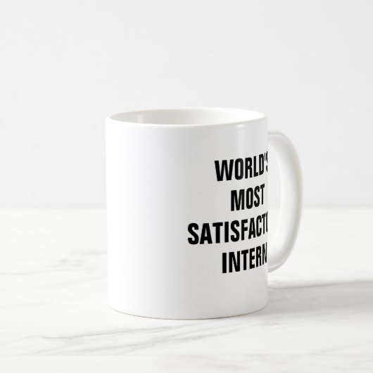 世界で最も満足のいくインターン コーヒーマグカップ (正面右)