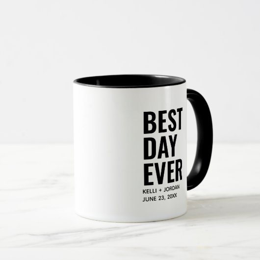 世界で最も特別な日を記念するオーダーメイドのウェディングギフトマグ マグカップ (正面右)