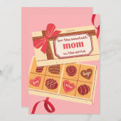世界で最も甘い母チョコレートボックスのギフト シーズンカード (正面/裏面)