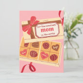 世界で最も甘い母チョコレートボックスのギフト シーズンカード (スタンド正面)