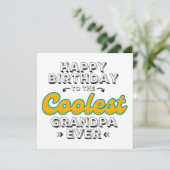 世界で最も素敵なおじいちゃん、お誕生日おめでとう カード (スタンド正面)