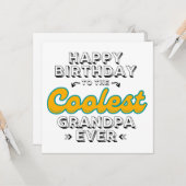 世界で最も素敵なおじいちゃん、お誕生日おめでとう カード (正面/裏面インサイチュ)