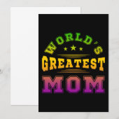 世界で最も素敵なお母さん 母の日のギフト 招待状 (正面/裏面)