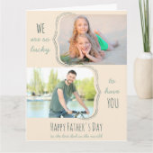 世界で最も素敵なお父さんへの写真入りバースデーカード2枚 カード (正面)