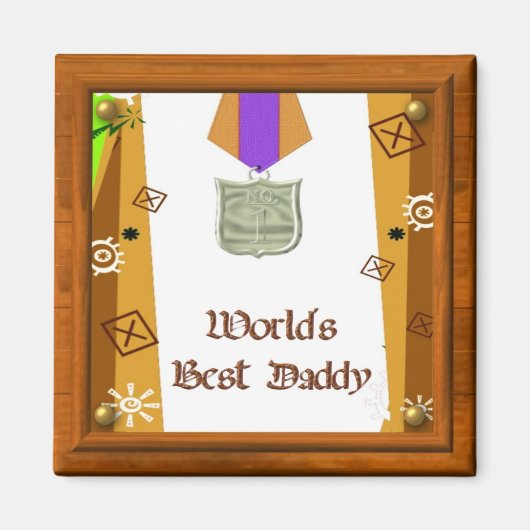 世界で最も素敵なお父さん マグネット (正面)