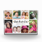 世界で最も素敵な叔母 8枚の写真コラージュ記念品 フォトブロック (正面)