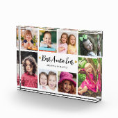 世界で最も素敵な叔母 8枚の写真コラージュ記念品 フォトブロック (右)