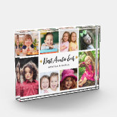 世界で最も素敵な叔母 8枚の写真コラージュ記念品 フォトブロック (左)