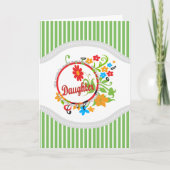 世界で最も素敵な娘の花ギフト カード (正面)