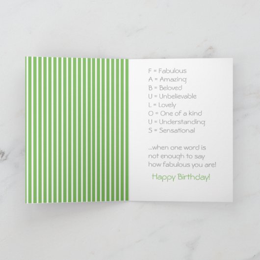 世界で最も素敵な娘の花ギフト カード (内部)