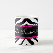 世界で最も素晴らしいお母さんのシマウマのプリント及びレース コーヒーマグカップ (中央)