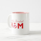 世界で最も素晴らしいお母さんのマグ ツートーンマグカップ (正面左)