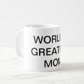 世界で最も素晴らしいお母さんの文字のコーヒー・マグの飲み物用品 コーヒーマグカップ (正面左)