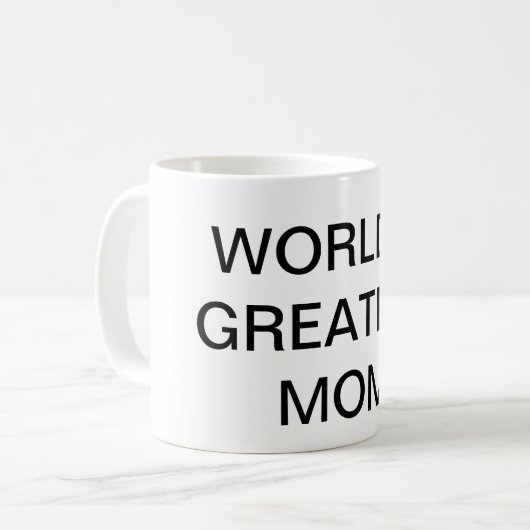 世界で最も素晴らしいお母さんの文字のコーヒー・マグの飲み物用品 コーヒーマグカップ (正面左)