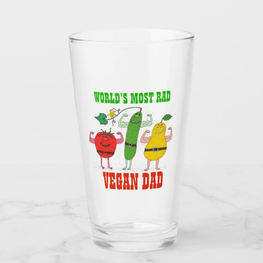 世界で最も素晴らしいのビーガンパパおもしろいビーガブルマッスル タンブラーグラス (正面)
