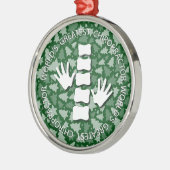 世界で最も素晴らしいカイロプラクターの{緑の}オーナメント メタルオーナメント (左)