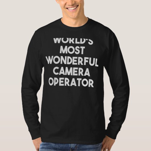 世界で最も素晴らしいカメラオペレータ Tシャツ (正面)