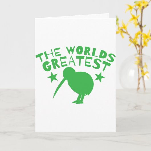 世界で最も素晴らしいキーウィ(おもしろいなニュージーランド) カード (黄色い花)