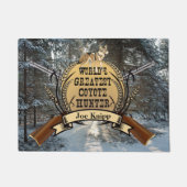 世界で最も素晴らしいコヨーテのハンターのドア・マット ドアマット (正面)