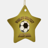 世界で最も素晴らしいサッカーのコーチのオーナメント セラミックオーナメント (右)