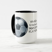 世界で最も素晴らしいサッカーの選手のコーヒー・マグ マグカップ (正面左)
