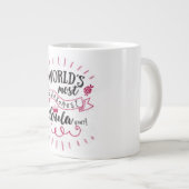 世界で最も素晴らしいダラ。ジャンボマグ。 ジャンボコーヒーマグカップ (正面右)