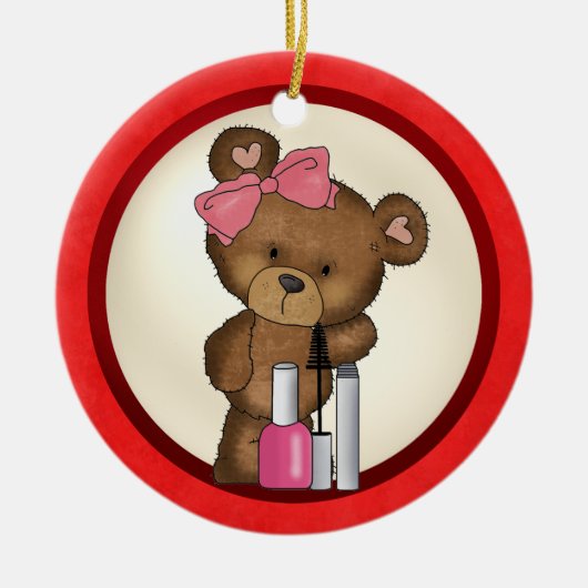 世界で最も素晴らしいネイリストのオーナメント セラミックオーナメント (正面)