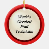世界で最も素晴らしいネイリストのオーナメント セラミックオーナメント (裏面)