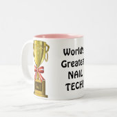 世界で最も素晴らしいネイルの技術のコーヒー・マグ ツートーンマグカップ (正面左)