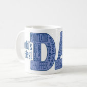 世界で最も素晴らしいパパのマグ コーヒーマグカップ (正面左)