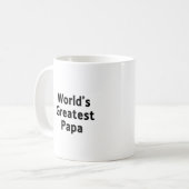 世界で最も素晴らしいパパのマグ コーヒーマグカップ (正面左)
