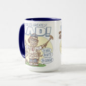 世界で最も素晴らしいパパの父の日BBQのギア マグカップ (正面左)