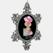 世界で最も素晴らしいビンゴの相棒の雪片のオーナメント スノーフレークピューターオーナメント (左)