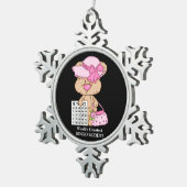 世界で最も素晴らしいビンゴの相棒の雪片のオーナメント スノーフレークピューターオーナメント (右)