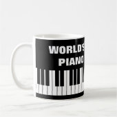 世界で最も素晴らしいピアノの教師のコーヒー・マグ コーヒーマグカップ (左)