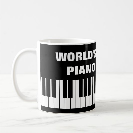 世界で最も素晴らしいピアノの教師のコーヒー・マグ コーヒーマグカップ (左)